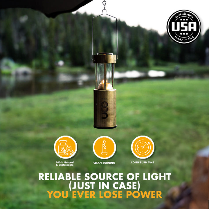 Natural beeswax candles for lanterns and backup emergency lighting